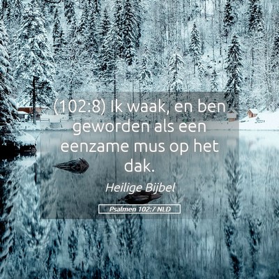 Picture 05 - Psalmen 102:7 NLD - (102:8) Ik waak, en ben geworden als een eenzame - Bible Verse Picture