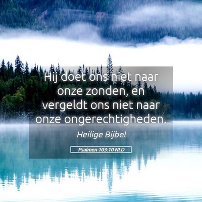 Picture 05 - Psalmen 103:10 NLD - Hij doet ons niet naar onze zonden, en vergeldt - Bible Verse Picture