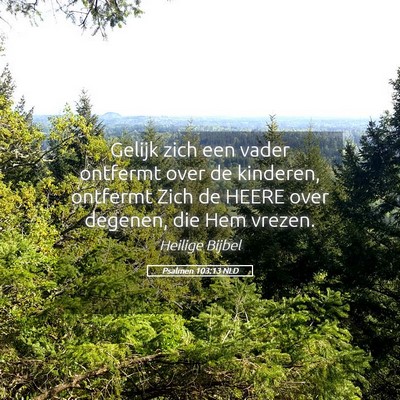 Picture 05 - Psalmen 103:13 NLD - Gelijk zich een vader ontfermt over de kinderen, - Bible Verse Picture