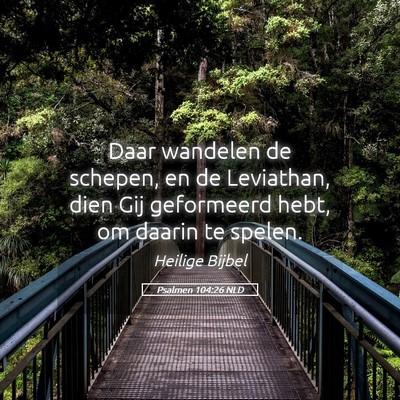Picture 05 - Psalmen 104:26 NLD - Daar wandelen de schepen, en de Leviathan, dien - Bible Verse Picture