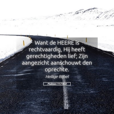 Picture 05 - Psalmen 11:7 NLD - Want de HEERE is rechtvaardig, Hij heeft - Bible Verse Picture