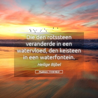 Picture 05 - Psalmen 114:8 NLD - Die den rotssteen veranderde in een watervloed, - Bible Verse Picture