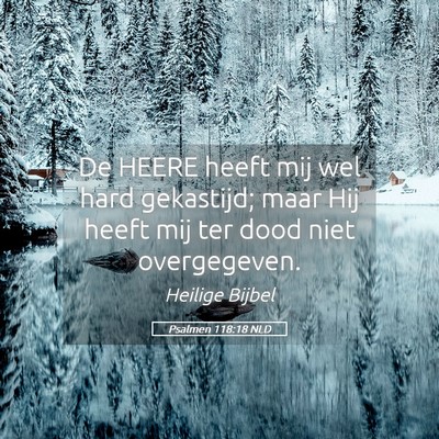 Picture 05 - Psalmen 118:18 NLD - De HEERE heeft mij wel hard gekastijd; maar Hij - Bible Verse Picture