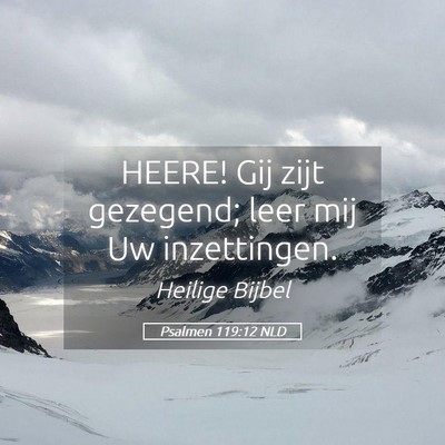 Picture 05 - Psalmen 119:12 NLD - HEERE! Gij zijt gezegend; leer mij Uw - Bible Verse Picture