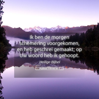 Picture 05 - Psalmen 119:147 NLD - Ik ben de morgen schemering voorgekomen, en heb - Bible Verse Picture