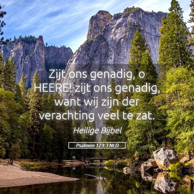 Picture 05 - Psalmen 123:3 NLD - Zijt ons genadig, o HEERE! zijt ons genadig, want - Bible Verse Picture