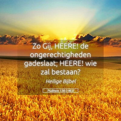 Picture 05 - Psalmen 130:3 NLD - Zo Gij, HEERE! de ongerechtigheden gadeslaat; - Bible Verse Picture