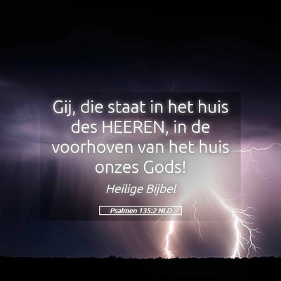 Picture 05 - Psalmen 135:2 NLD - Gij, die staat in het huis des HEEREN, in de - Bible Verse Picture