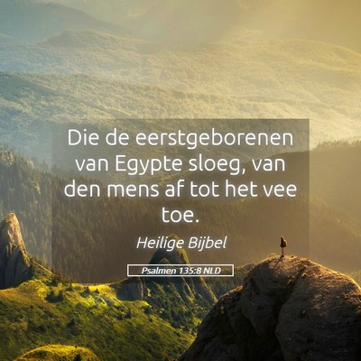 Picture 05 - Psalmen 135:8 NLD - Die de eerstgeborenen van Egypte sloeg, van den - Bible Verse Picture