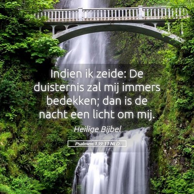 Picture 05 - Psalmen 139:11 NLD - Indien ik zeide: De duisternis zal mij immers - Bible Verse Picture