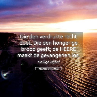 Picture 05 - Psalmen 146:7 NLD - Die den verdrukte recht doet, Die den hongerige - Bible Verse Picture