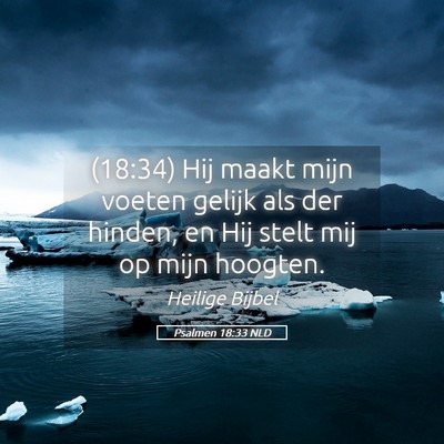 Picture 05 - Psalmen 18:33 NLD - (18:34) Hij maakt mijn voeten gelijk als der - Bible Verse Picture