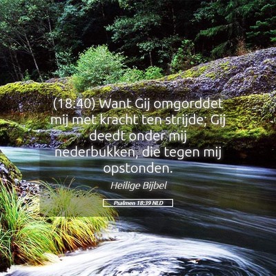 Picture 05 - Psalmen 18:39 NLD - (18:40) Want Gij omgorddet mij met kracht ten - Bible Verse Picture