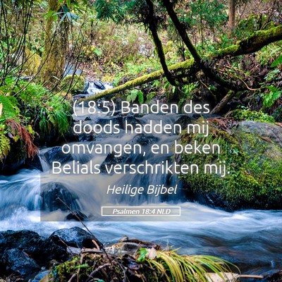 Picture 05 - Psalmen 18:4 NLD - (18:5) Banden des doods hadden mij omvangen, en - Bible Verse Picture