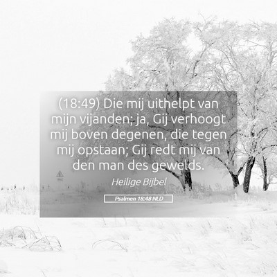 Picture 05 - Psalmen 18:48 NLD - (18:49) Die mij uithelpt van mijn vijanden; ja, - Bible Verse Picture