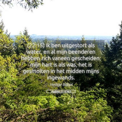 Picture 05 - Psalmen 22:14 NLD - (22:15) Ik ben uitgestort als water, en al mijn - Bible Verse Picture