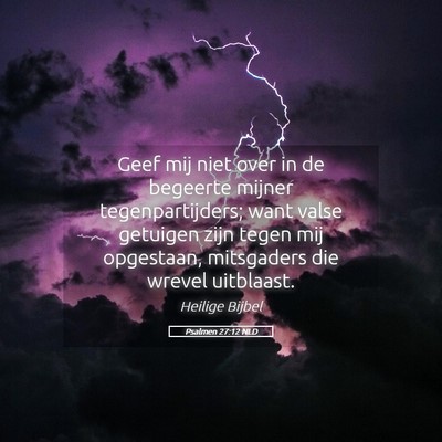 Picture 05 - Psalmen 27:12 NLD - Geef mij niet over in de begeerte mijner - Bible Verse Picture