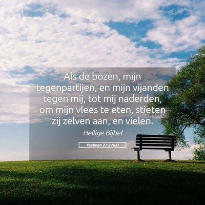 Picture 05 - Psalmen 27:2 NLD - Als de bozen, mijn tegenpartijen, en mijn - Bible Verse Picture