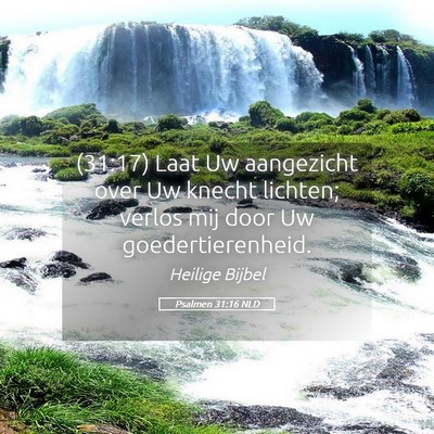 Picture 05 - Psalmen 31:16 NLD - (31:17) Laat Uw aangezicht over Uw knecht - Bible Verse Picture