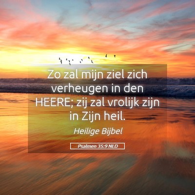 Picture 05 - Psalmen 35:9 NLD - Zo zal mijn ziel zich verheugen in den HEERE; zij - Bible Verse Picture