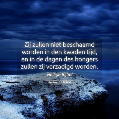 Picture 05 - Psalmen 37:19 NLD - Zij zullen niet beschaamd worden in den kwaden - Bible Verse Picture