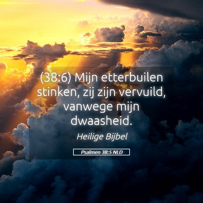 Picture 05 - Psalmen 38:5 NLD - (38:6) Mijn etterbuilen stinken, zij zijn - Bible Verse Picture