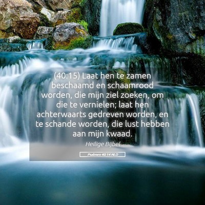 Picture 05 - Psalmen 40:14 NLD - (40:15) Laat hen te zamen beschaamd en schaamrood - Bible Verse Picture