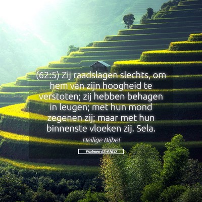 Picture 05 - Psalmen 62:4 NLD - (62:5) Zij raadslagen slechts, om hem van zijn - Bible Verse Picture