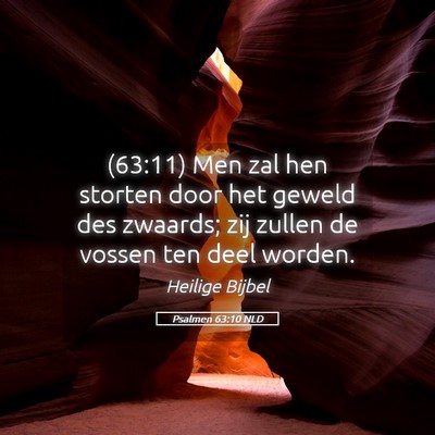 Picture 05 - Psalmen 63:10 NLD - (63:11) Men zal hen storten door het geweld des - Bible Verse Picture