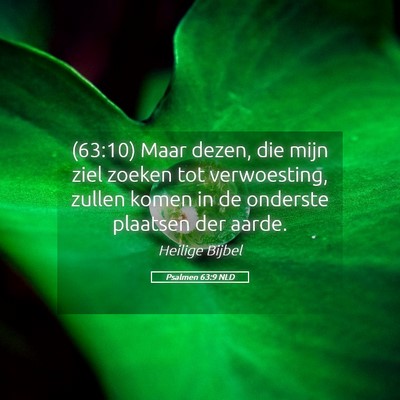 Picture 05 - Psalmen 63:9 NLD - (63:10) Maar dezen, die mijn ziel zoeken tot - Bible Verse Picture