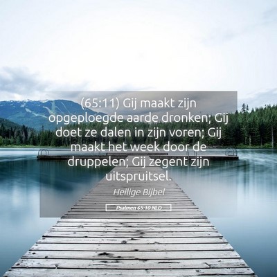 Picture 05 - Psalmen 65:10 NLD - (65:11) Gij maakt zijn opgeploegde aarde dronken; - Bible Verse Picture