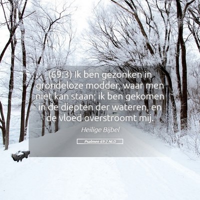 Picture 05 - Psalmen 69:2 NLD - (69:3) Ik ben gezonken in grondeloze modder, waar - Bible Verse Picture