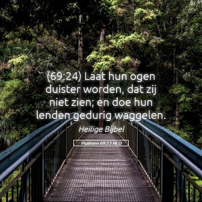 Picture 05 - Psalmen 69:23 NLD - (69:24) Laat hun ogen duister worden, dat zij - Bible Verse Picture