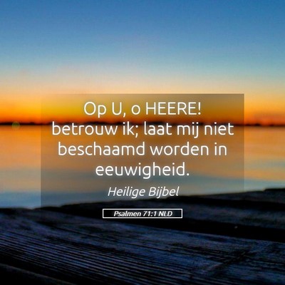 Picture 05 - Psalmen 71:1 NLD - Op U, o HEERE! betrouw ik; laat mij niet - Bible Verse Picture