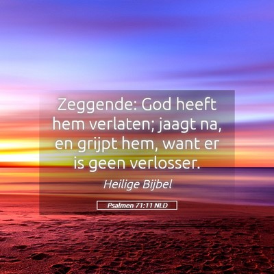 Picture 05 - Psalmen 71:11 NLD - Zeggende: God heeft hem verlaten; jaagt na, en - Bible Verse Picture