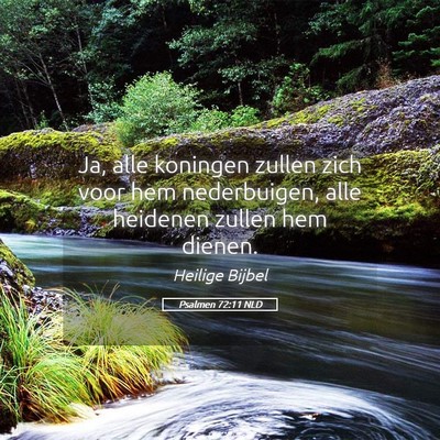 Picture 05 - Psalmen 72:11 NLD - Ja, alle koningen zullen zich voor hem - Bible Verse Picture