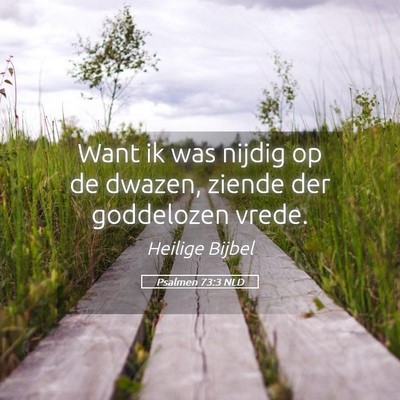 Picture 05 - Psalmen 73:3 NLD - Want ik was nijdig op de dwazen, ziende der - Bible Verse Picture