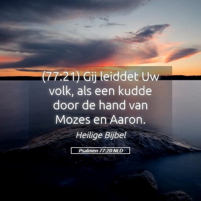 Picture 05 - Psalmen 77:20 NLD - (77:21) Gij leiddet Uw volk, als een kudde door - Bible Verse Picture