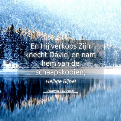 Picture 05 - Psalmen 78:70 NLD - En Hij verkoos Zijn knecht David, en nam hem van - Bible Verse Picture