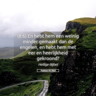 Picture 05 - Psalmen 8:5 NLD - (8:6) En hebt hem een weinig minder gemaakt dan - Bible Verse Picture