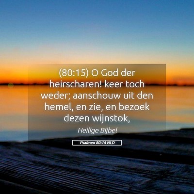 Picture 05 - Psalmen 80:14 NLD - (80:15) O God der heirscharen! keer toch weder; - Bible Verse Picture
