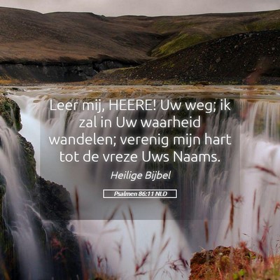 Picture 05 - Psalmen 86:11 NLD - Leer mij, HEERE! Uw weg; ik zal in Uw waarheid - Bible Verse Picture