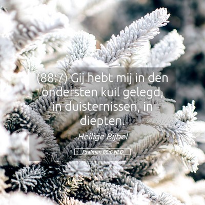 Picture 05 - Psalmen 88:6 NLD - (88:7) Gij hebt mij in den ondersten kuil gelegd, - Bible Verse Picture