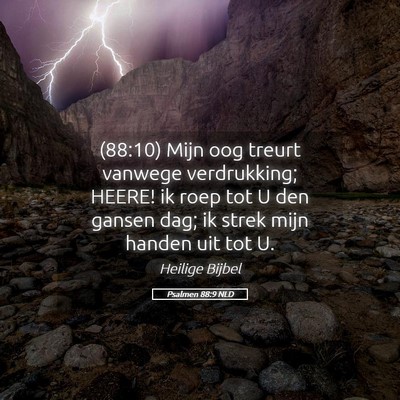 Picture 05 - Psalmen 88:9 NLD - (88:10) Mijn oog treurt vanwege verdrukking; - Bible Verse Picture