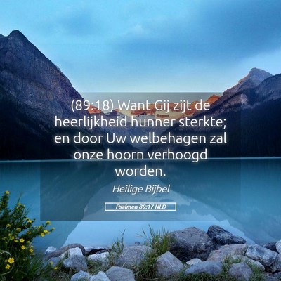 Picture 05 - Psalmen 89:17 NLD - (89:18) Want Gij zijt de heerlijkheid hunner - Bible Verse Picture