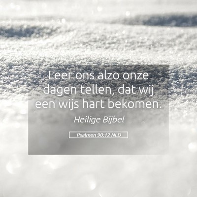 Picture 05 - Psalmen 90:12 NLD - Leer ons alzo onze dagen tellen, dat wij een wijs - Bible Verse Picture