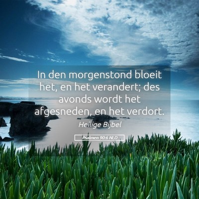Picture 05 - Psalmen 90:6 NLD - In den morgenstond bloeit het, en het verandert; - Bible Verse Picture