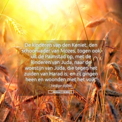 Picture 05 - Richtere 1:16 NLD - De kinderen van den Keniet, den schoonvader van - Bible Verse Picture