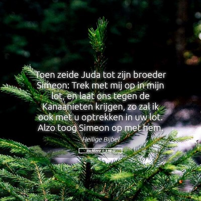 Picture 05 - Richtere 1:3 NLD - Toen zeide Juda tot zijn broeder Simeon: Trek met - Bible Verse Picture