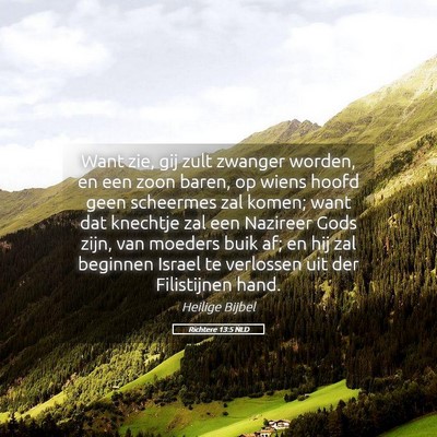 Picture 05 - Richtere 13:5 NLD - Want zie, gij zult zwanger worden, en een zoon - Bible Verse Picture